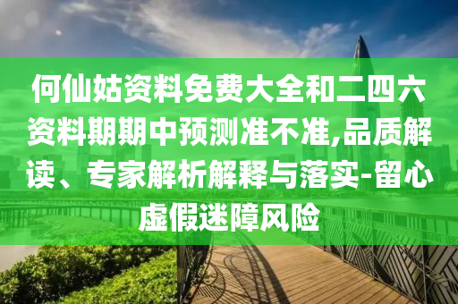 何仙姑資料免費大全和二四六資料期期中預測準不準,品質解讀、專家解析解釋與落實-留心虛假迷障風險