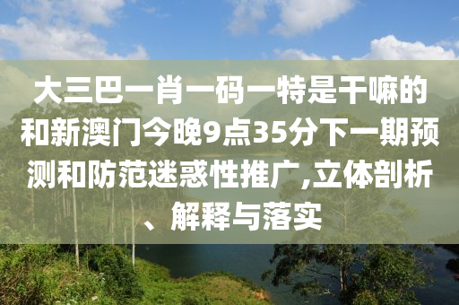 大三巴一肖一碼一特是干嘛的和新澳門今晚9點(diǎn)35分下一期預(yù)測(cè)和防范迷惑性推廣,立體剖析、解釋與落實(shí)
