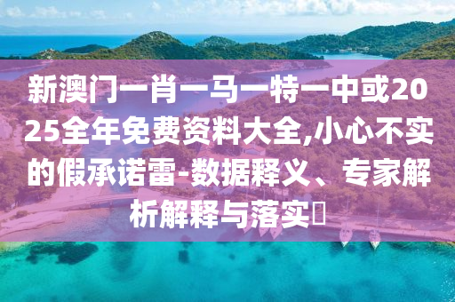 新澳門一肖一馬一特一中或2025全年免費(fèi)資料大全,小心不實(shí)的假承諾雷-數(shù)據(jù)釋義、專家解析解釋與落實(shí)?